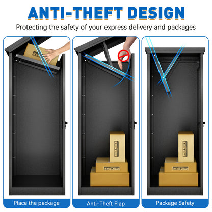 Pakketbox – Pakketbrievenbus – Pakketkast – Bezorgbox – Brievenbus – Extra Groot – Weerbestendig Staal – Anti-diefstal Slot
