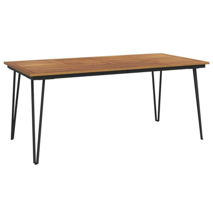 Tafel – Eettafel – Tuinset Tafel – Werktafel – Massief Acaciahout – Hairpin Poten – 180x90x75 cm – Weerbestendig & Afneembare Poten