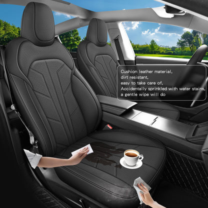 Stoelbekleding – Stoelhoes – Autostoelbekleding – Autostoelhoes – Stoelbescherming – PU Leder – Ademend 3D-Honingraatmateriaal – Universele Pasvorm Voor Tesla 5-Zits