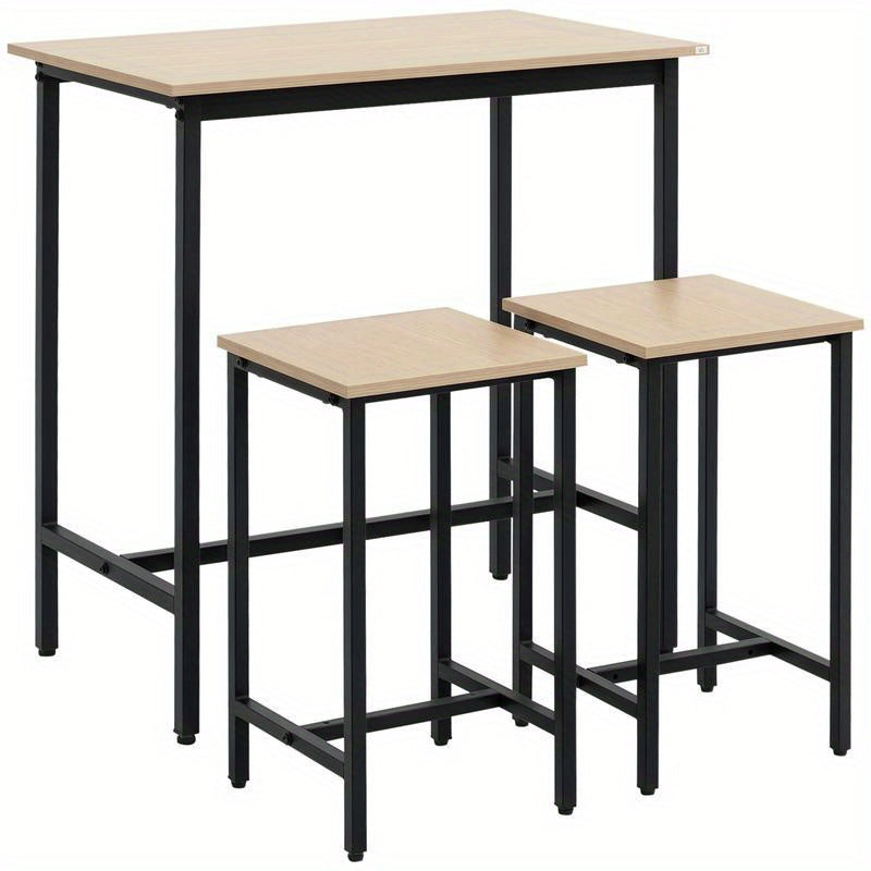 Bar table and chairs, comfortable dining furniture, suitable for living room, bedroom, dining room, hallway, balcony. Perfect home decoration, Balcony Furniture, Home Bar Setup, Modern Bar Stools, Durable Plastic Chairs, High