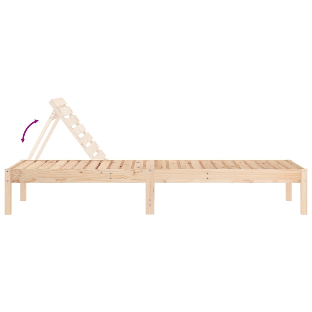 Houten Loungestoel – Tuinstoel – Relaxstoel – Verstelbare Stoel – Buitenstoel – Massief Dennenhout – Waterafvoer Design
