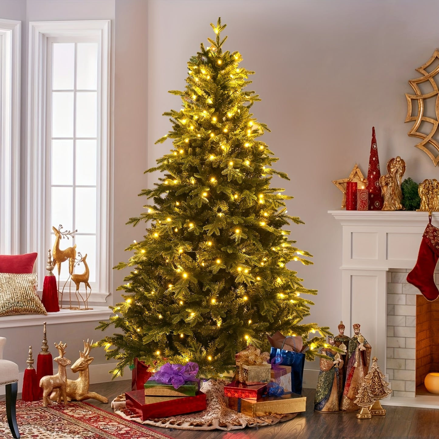 Kunstkerstboom – Nepkerstboom – Sierboom – Kerstboom 183 cm Groen – 950 PE PVC Takken – Inklapbare Metalen Standaard