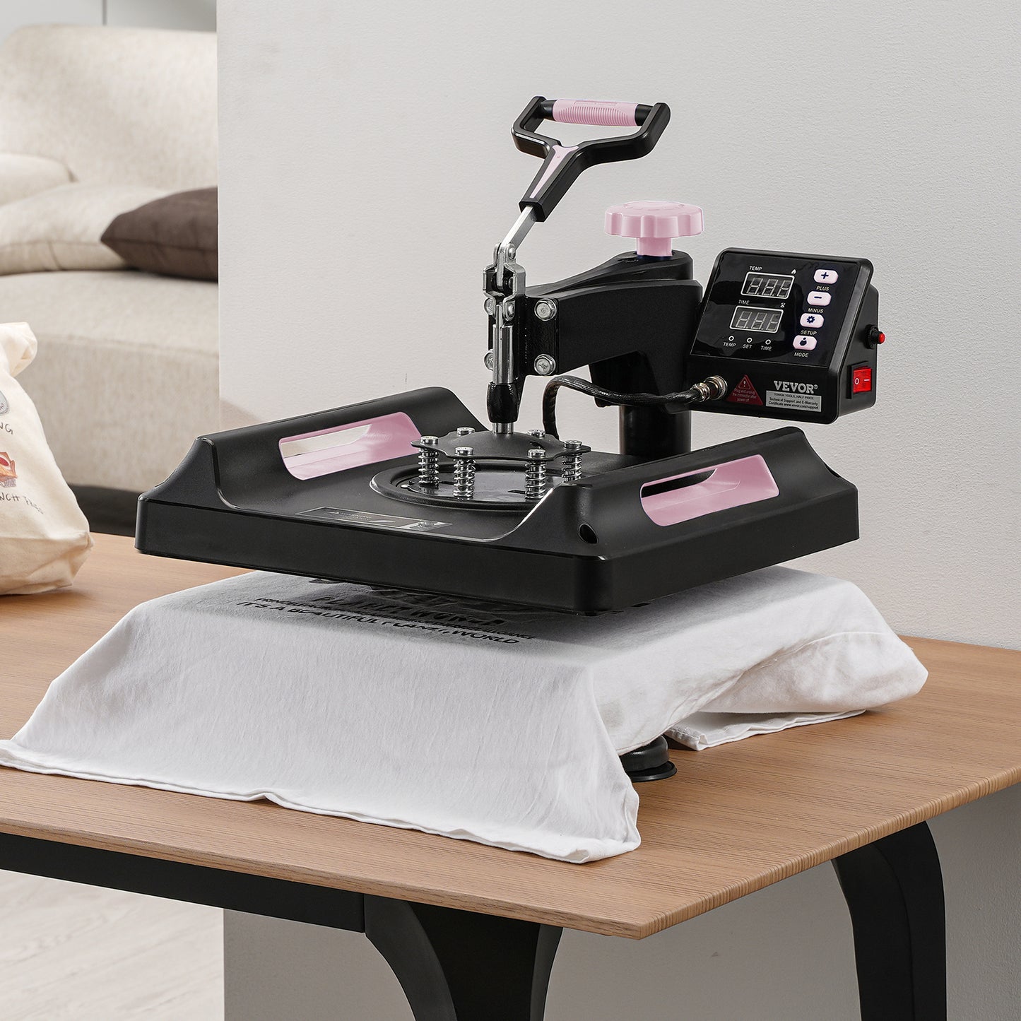 Transferpers – Hittepers – Texielpers – Mokkenpers – 8-in-1 Multifunctionele Heat Press – 15x15 cm Persvlak – 2 Mokken Tegelijk Pressen