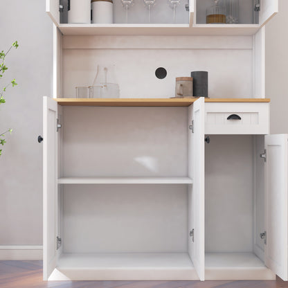 Keukenkast – Voorraadkast – Opbergkast – Magnetronkast – Keukenmeubel – Vrijstaand – 180 cm Hoog – Verstelbare Planken