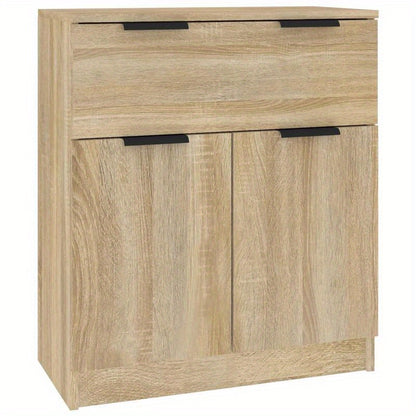 Modern Minimalist Sideboard with Drawers & Shelves - Light Wood Finish, Contemporary Design for Living Room or Bedroom, Space-Saving Storage Furniture, Bedroom Storage Furniture, Sleek Furniture Piece, Smooth Finish Furniture