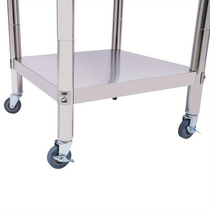 Werktafel – Werkbank – RVS Tafel – Keukentafel – Opbergbank – 60x60 cm – Roestvrij Staal – Draagvermogen 300 kg