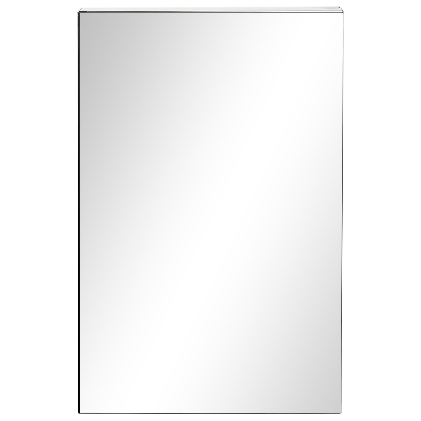 Badkamerspiegel – Spiegelkast – Badkamerkast – Wandspiegel – Opbergkast – Roestvrij Stalen Frame – 39x12x60 cm – 3 Planken