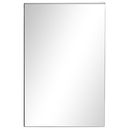 Badkamerspiegel – Spiegelkast – Badkamerkast – Wandspiegel – Opbergkast – Roestvrij Stalen Frame – 39x12x60 cm – 3 Planken