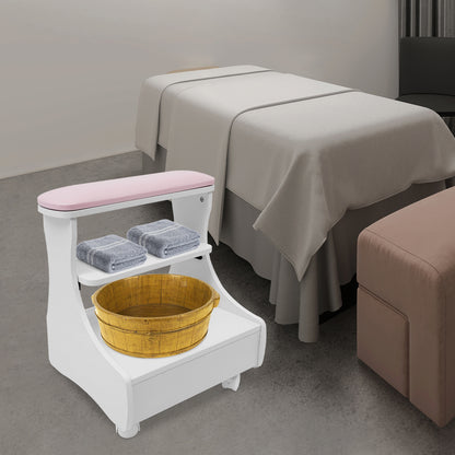 Foot Bath Trolleys on Wheels, Nail Rest Racks, Portable Esthetician Trolleys in Beauty Salons Or Nail Tech Spas, Foot Massage Stations