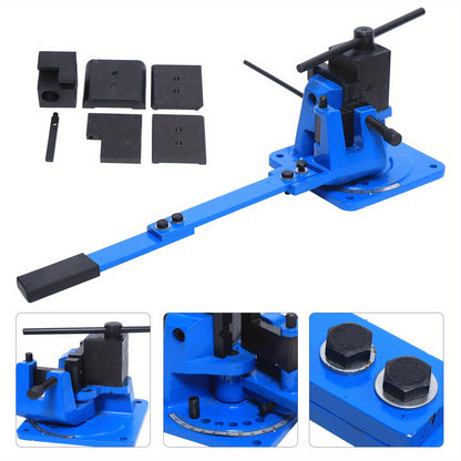 Heavy-Duty Manual Tube Bender with Adjustable 0-180° Bending Angle, 1/4"-1" Pipe Capacity & 4-Position Clamping System - Heavy-Duty Steel Construction, Ergonomic Lever Mechanism for Precision Pipe Bending (No Folding) - Idea