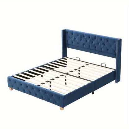 Bedframe – Bedombouw – Bedkast – Houten Frame – Vintage Bed – 180x200 cm – Vijf Opbergladen – Stevig Massief Hout