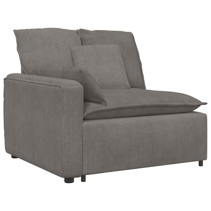 Modulaire Bank – Modulair Sofa – Hoekbank – Zitbank – Loungebank – Lichtgrijs – Corduroy Polyester – Stevig Metalen Frame