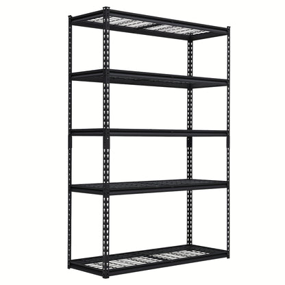 Industriële Opbergrek – Garage Rek – Werkplaats Rek – Stellingkast – Metalen Opslagkast – 122x181x46 cm – Verstelbare Planken – Draagkracht 1134 kg