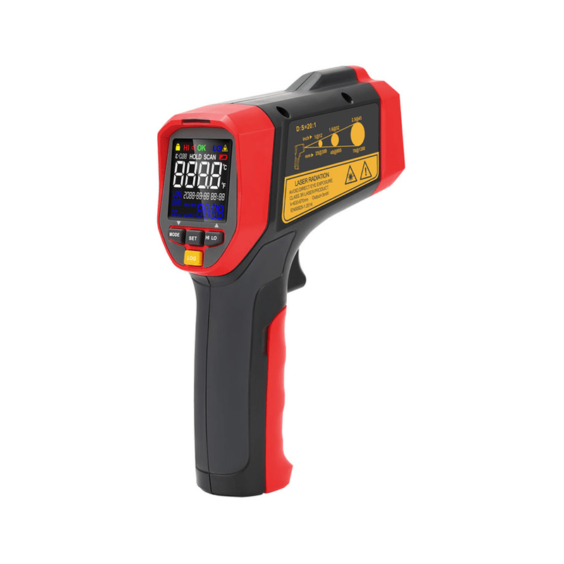 Temperatuurmeter – Thermometer – Temperatuur Sensor – Infrarood Thermometer – Contactloze Temperatuurmeter – Brede Meetrange – Verstelbare Emissiviteit