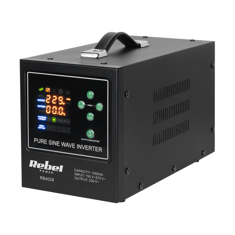 Noodstroomomzetter – Inverter – Stroomomzetter – Accu Omvormer – UPS – 700W Zuivere Sinusgolf – Drie Gebruiksmodes & LED-Display