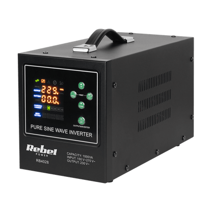 Noodstroomomzetter – Inverter – Stroomomzetter – Accu Omvormer – UPS – 700W Zuivere Sinusgolf – Drie Gebruiksmodes & LED-Display