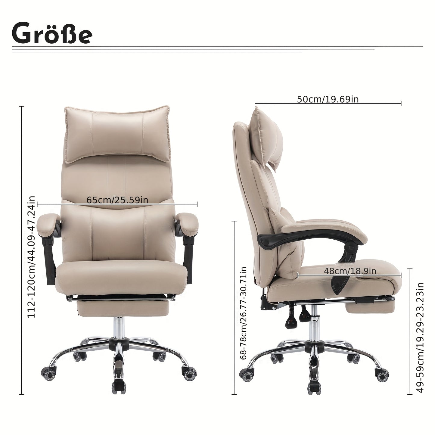 Ergonomische Lounge Stoel – Gaming Stoel – Bureaustoel – Kaptafelstoel – Draaistoel – Verstelbare Lendensteun – Metalen Frame – PU-Leder – Hoogteverstelbaar – Roze