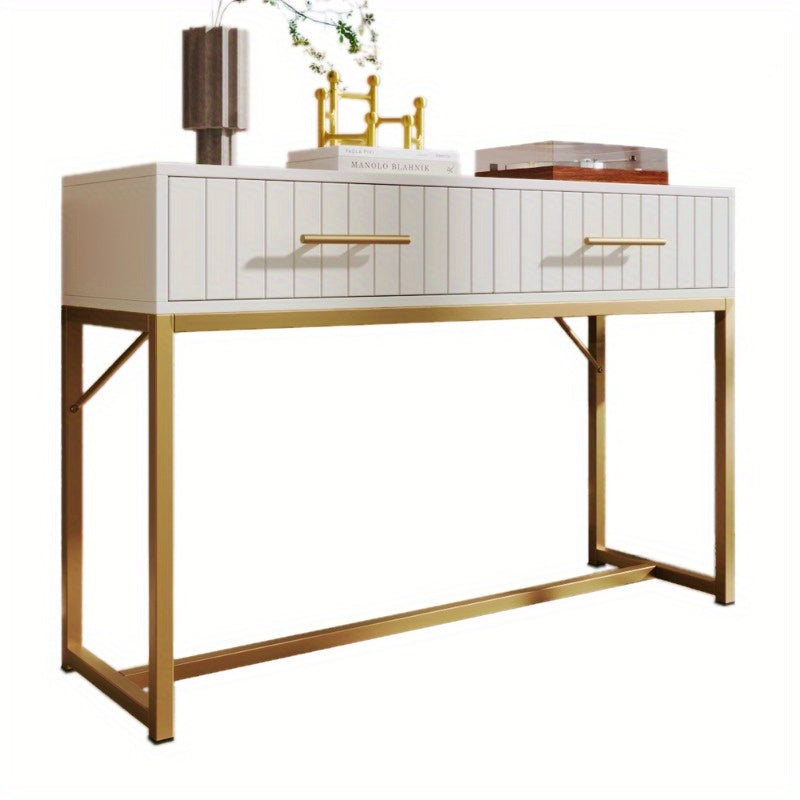 Nachtkastje – Ladekast – Dressoir – Opbergkast – Kasten – Wit Met 2 Lades – Modern Ontwerp 75x100x45 cm – Duurzaam Metaal