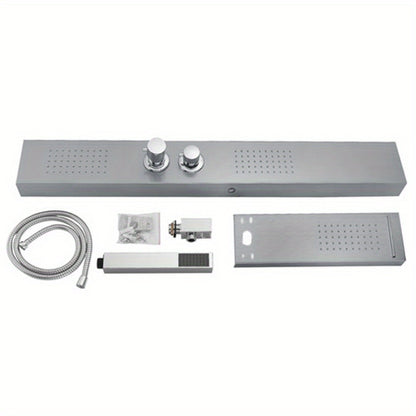 Douchepaneel – Douchekolom – Doucheset – Douchekit – Doucheaccessoires – 4 Functies inclusief Regendouche & Massage – 304 Geborsteld RVS – Handdouche & Waterval