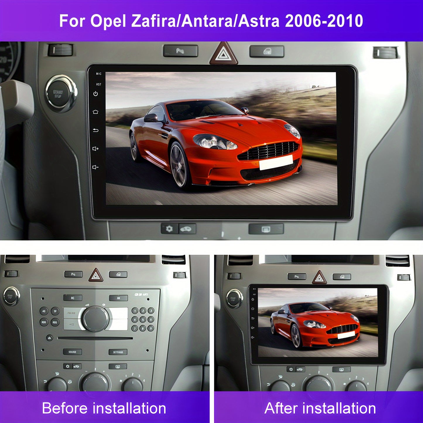 Autoradio – Multimedia Radio – Car Stereo – 2 DIN Radio – Android Radio – 6,2 Inch Touchscreen – Wireless CarPlay & AHD Achteruitrijcamera