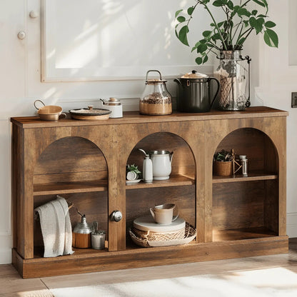 Sidetable – Consoletafel – Wandtafel – Haltafel – Dressoir – 160 cm breed – Houtvezelplaat & massief houten frame