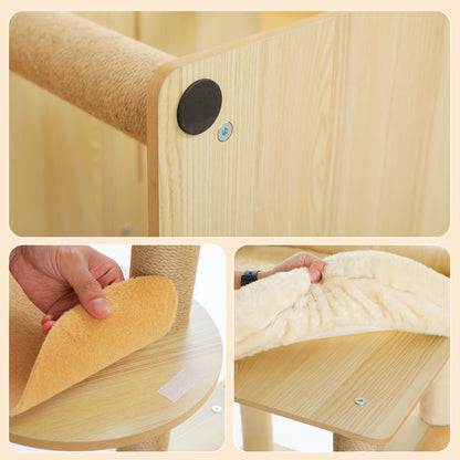 Krabpaal – Kattenboom – Kattenhuis – Kattentoren – Krabmeubel – 180 cm Hoog – Robuuste Houten Constructie