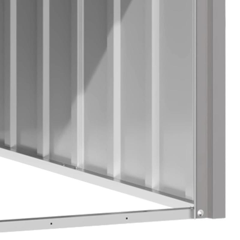 Hondenhok – Hondenhuis – Hondenbench – Dierenhuis – Kennel – Grijs – Gegalvaniseerd Staal – Groot 116,5x153x81,5 cm