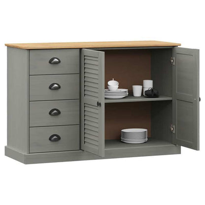 Sideboard – Dressoir – Kast – Opbergmeubel – Buffetkast – Grijs – Massief Grenenhout – 113x40x75 cm – Veelzijdige Opbergruimte – Duurzaam Design