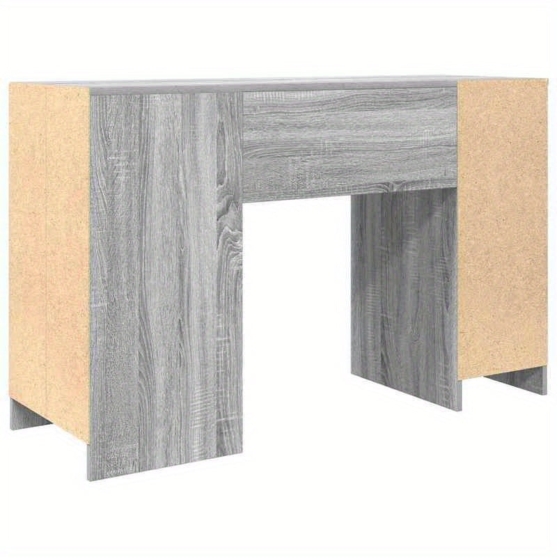 Desk Measuring 120X42X76 Cm Made of Gray Sonoma Particle Board, Composite Wood, Smooth, Moisture-Resistant, Warp-Resistant, Crack-Resistant; This Desk Is a Perfect Addition to Your Home, Office, Study, Bedroom, Or Living Room