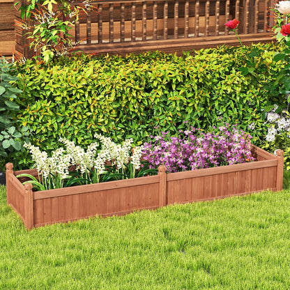 Houten Verhoogde Plantenbak – Moestuinbak – Tuinbak – Kruidenbak – Balkonbak – Extra Groot 227 cm – Duurzaam Vurenhout Met Drainage
