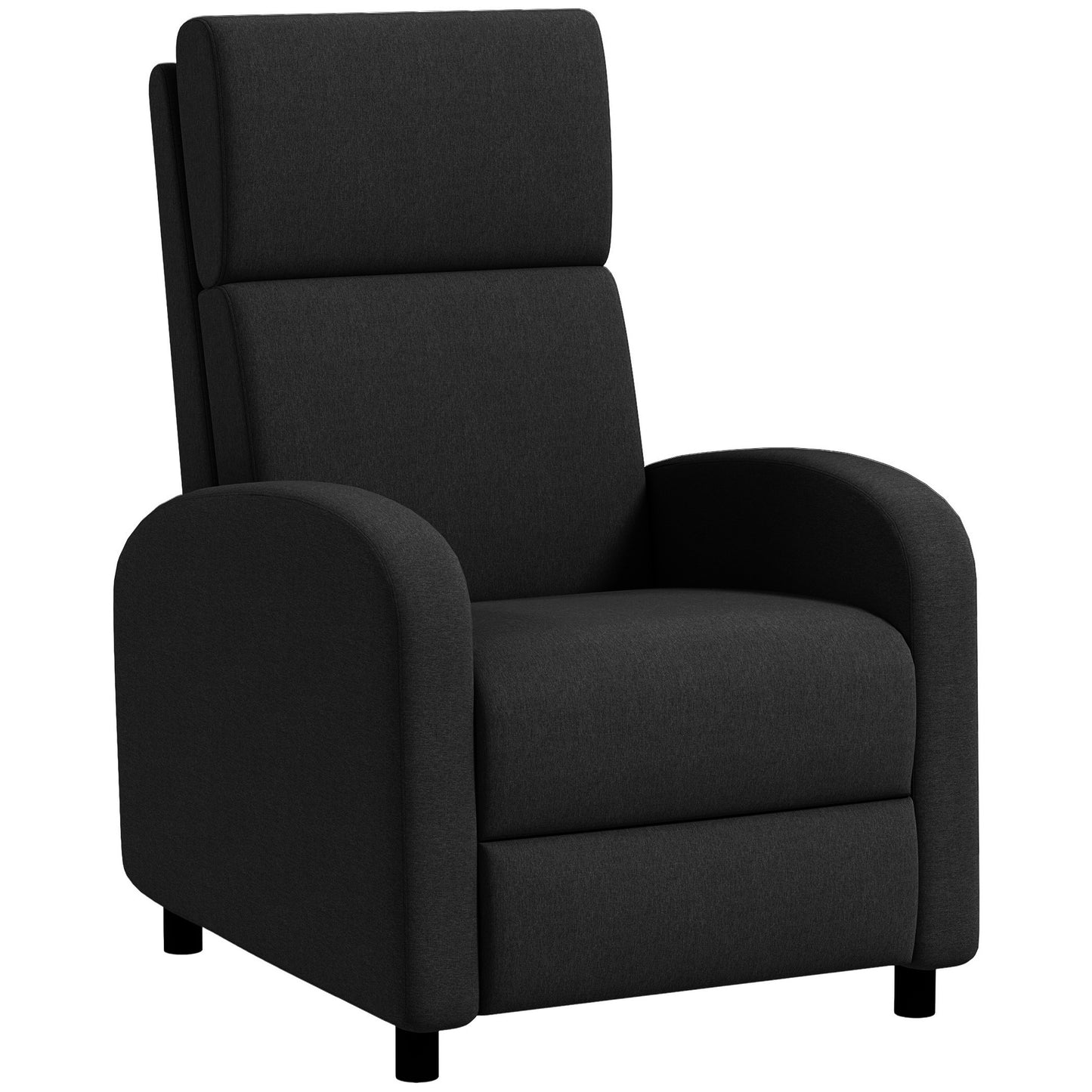 Relaxfauteuil – Verstelbare Fauteuil – Relaxstoel – Ruststoel – Zwart – Verstelbare Rugleuning Tot 160° – Ingebouwde Voetensteun