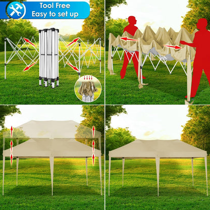 Pop-up Tent – Vouwtent – Partytent – Zonnescherm – Buitenluifel – 3,05x3,05 Meter – UV-bestendig Waterafstotend – Inclusief Draagtas