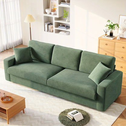 4-zits bank – hoekbank – zithoek – loungebank – tweezits bank – corduroy stof – extra breed 256 cm – verhoogde poten voor makkelijk schoonmaken