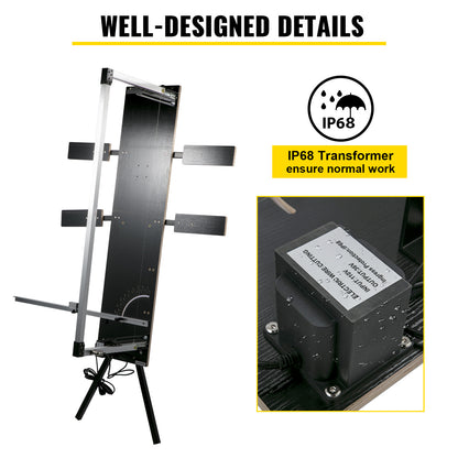 Styroporschaar – Piepschuim Snijder – Schuim Snijmachine – Isolatiesnijder – Knipschaar – Max. Snijlengte 122 cm – Snijdikte 42 cm – Instelbare Snijhoek 0-90° – Lichtgewicht Aluminium Frame
