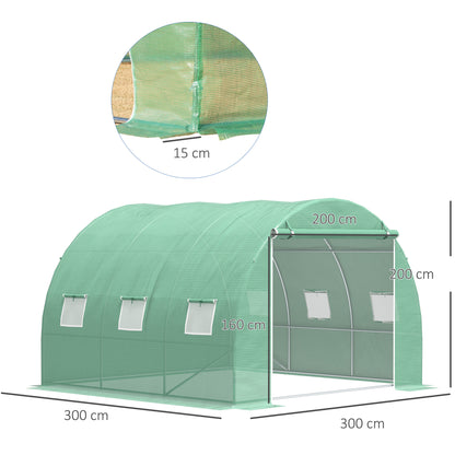 Tuinkas – Kweekkas – Serre – Groentekas – Tunnelkas – 3x3x2 Meter – Stalen Frame – UV-Bestendig