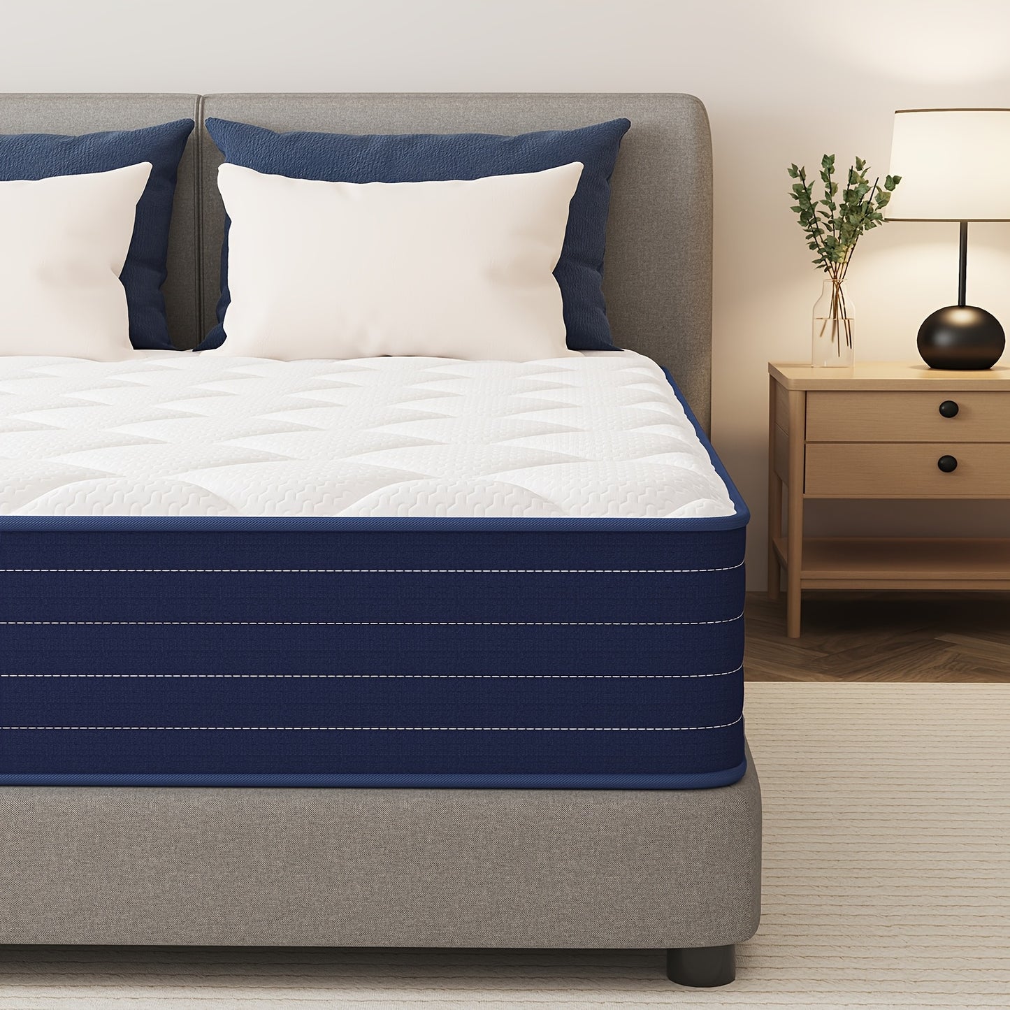 Hybride Matras – Pocketveren Matras – Binnenvering Matras – Schuimmatras – Medium Stevig Matras – 140x200x20 cm – Ademend Ontwerp – Schokabsorptie Technologie