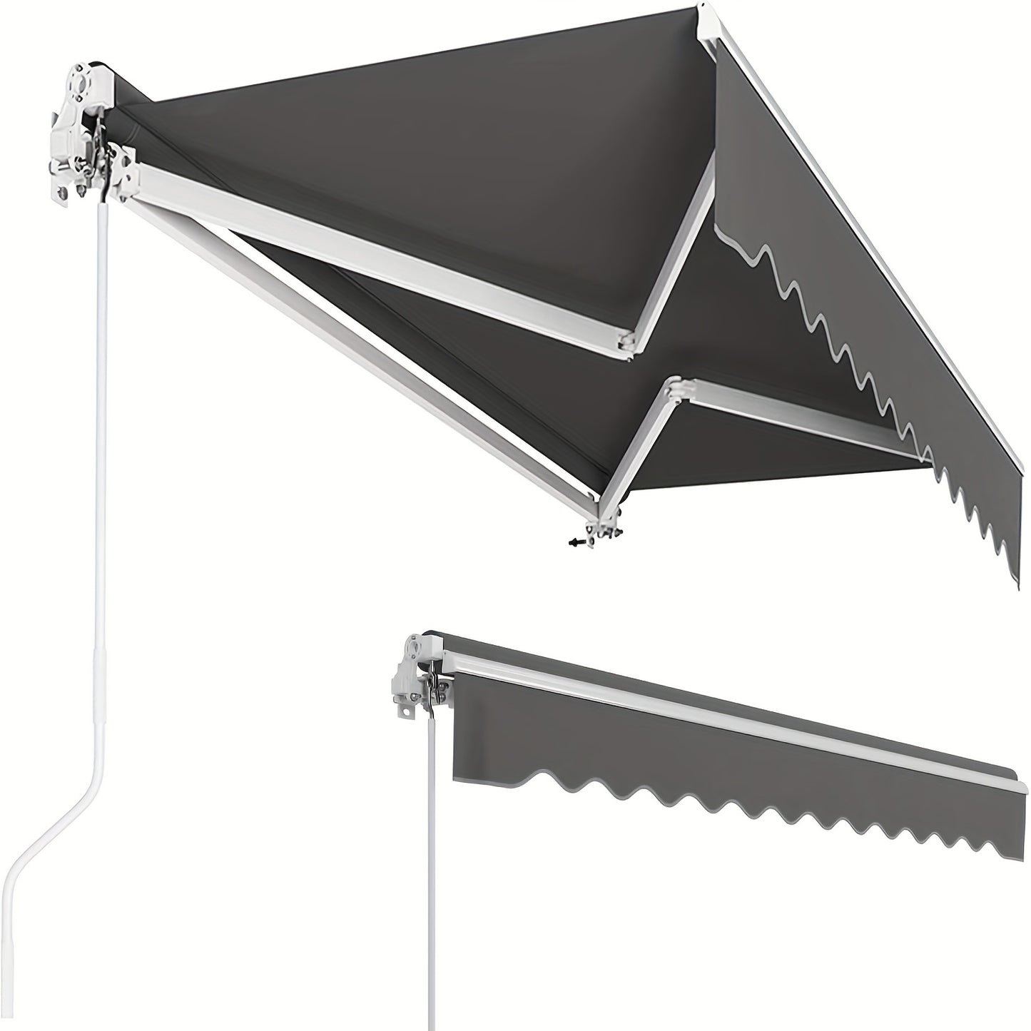 Zonnescherm – Zonwering – Zonnesail – Terraszonwering – Buitenluifel – Verstelbaar & Inklapbaar – UV Bescherming & Aluminium Frame – 250x200cm/300x250cm