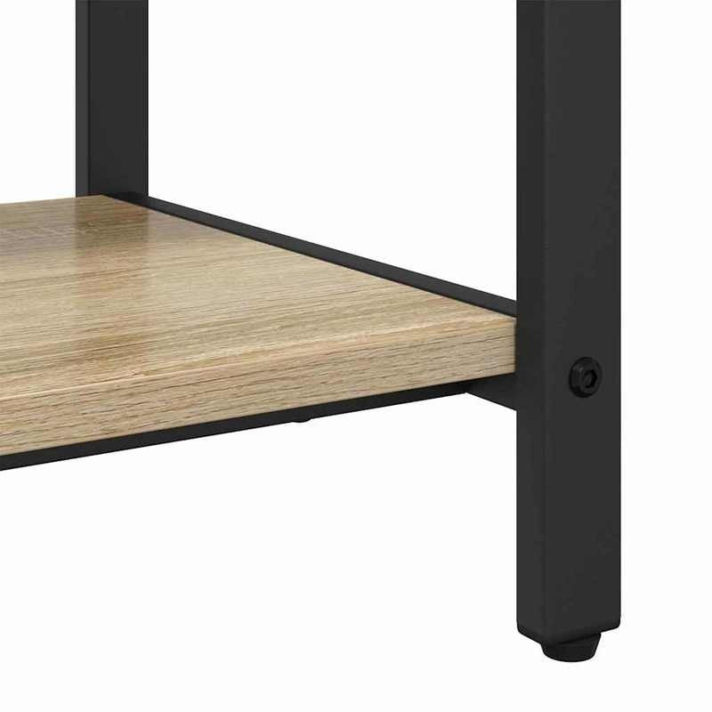 Kapstok Staande – Garderobe Rek – Jassenhanger – Schoenenrek – Halmeubel – Eiken – Ruimtebesparend Design – Stevig Multipurpose Meubel 95x34x184 cm