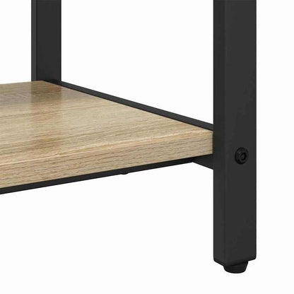 Kapstok Staande – Garderobe Rek – Jassenhanger – Schoenenrek – Halmeubel – Eiken – Ruimtebesparend Design – Stevig Multipurpose Meubel 95x34x184 cm