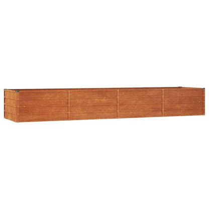 Rusty Raised Garden Bed Measuring 320X80X45 Cm Made of Corten Steel.
