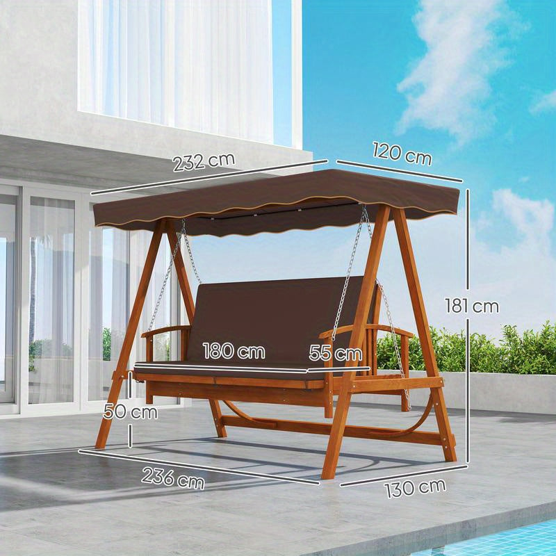 Heavy duty porch swing chair suitable for patio, yard, garden, lawn