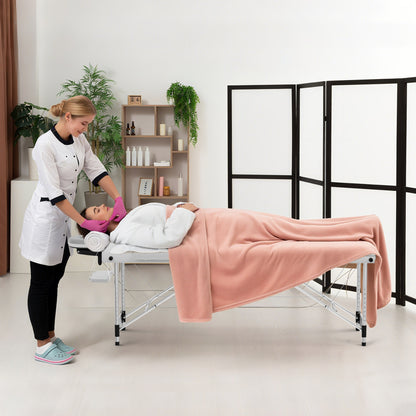 Massagetafel – Behandelbank – Massagebed – Behandeltafel – Massagebank – Verstelbaar – Aluminium Frame – Max. Draagvermogen 230 kg – Beige