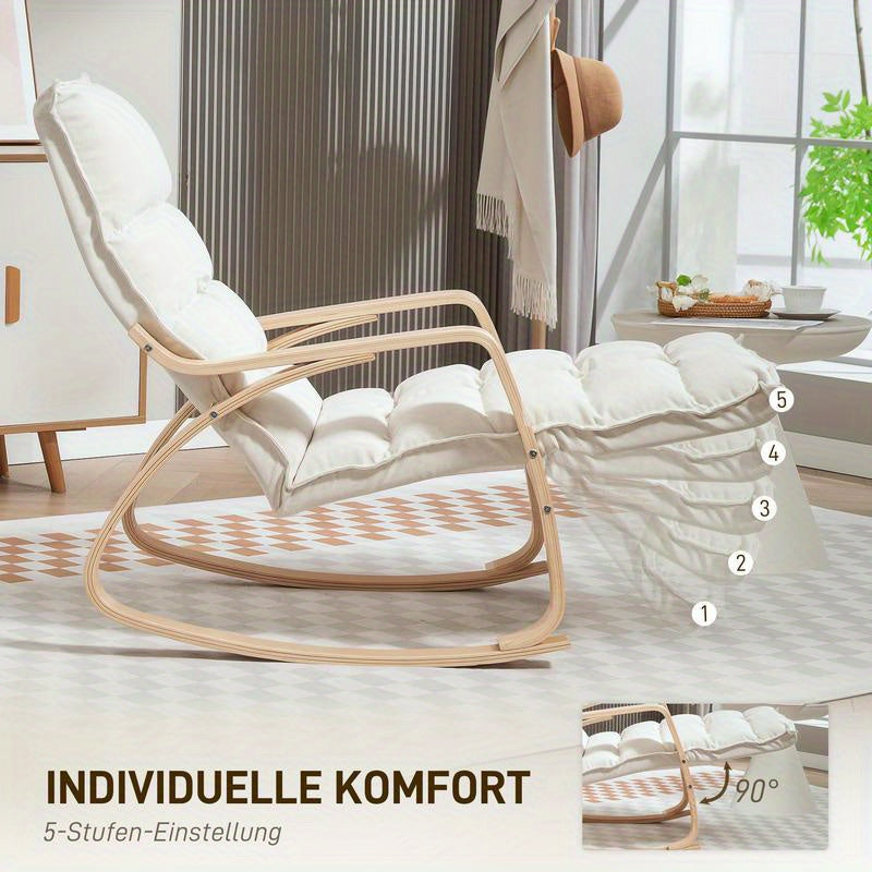 Schommelstoel – Relaxstoel – Fauteuil – Loungestoel – Voedingsstoel – Ergonomisch Ontwerp – Stevig Metalen Frame