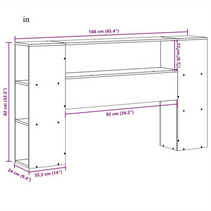 Bedombouw – Hoofdeinde – Bedframe – Opbergbed – Slaapkamermeubel – Wit Massief Dennenhout – 160 cm Breed – Ruimtebesparend Met Planken En Laden