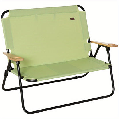 2-Persoons Klapstoel – Tweepersoons Campingstoel – Draagbare Stoel – Strandstoel – Tuinstoel – Inklapbaar & Compact – Gevoerde Zit & Voetsteun