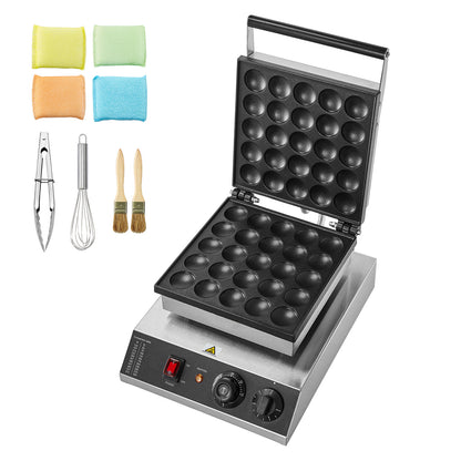 Poffertjespan – Poffertjesmaker – Mini Pannenkoekenpan – Dorayaki Bakker – Elektrische Poffertjesmaker – 25 Poffertjes – 1700W Hoog Vermogen – Roestvrij Stalen Anti-aanbaklaag