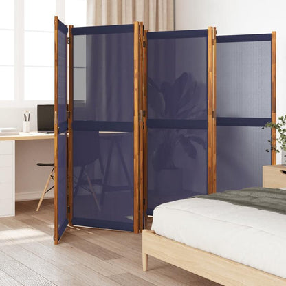 Folding Screen with 6 Panels 420X180 Cm Dark Blue Suitable for Offices, Bedrooms And Laboratories