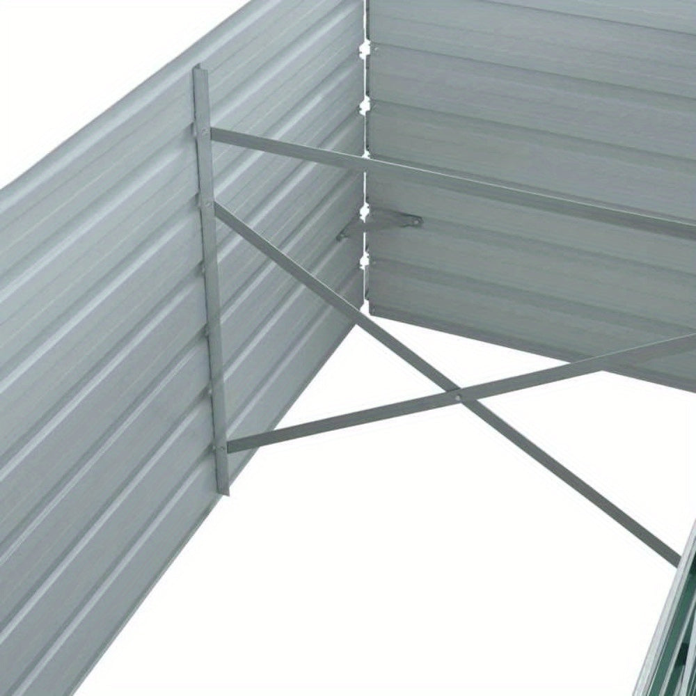 Moestuinbak – Verhoogde Kweekbak – Tuinbed – Plantenbak – Kruidenbak – Gegalvaniseerd Staal – Weerbestendig & Roestvrij – 239x80x77 cm – Met Verbeterde Drainage