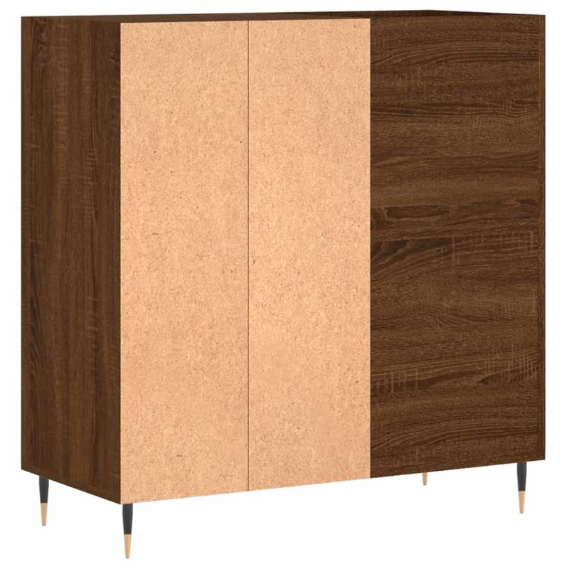 Platenspelerstandaard – Vinylmeubel – Platenkast – Audio Meubel – Bruin Eikenhout – Stevig Multiplex – 84,5x38x89 cm