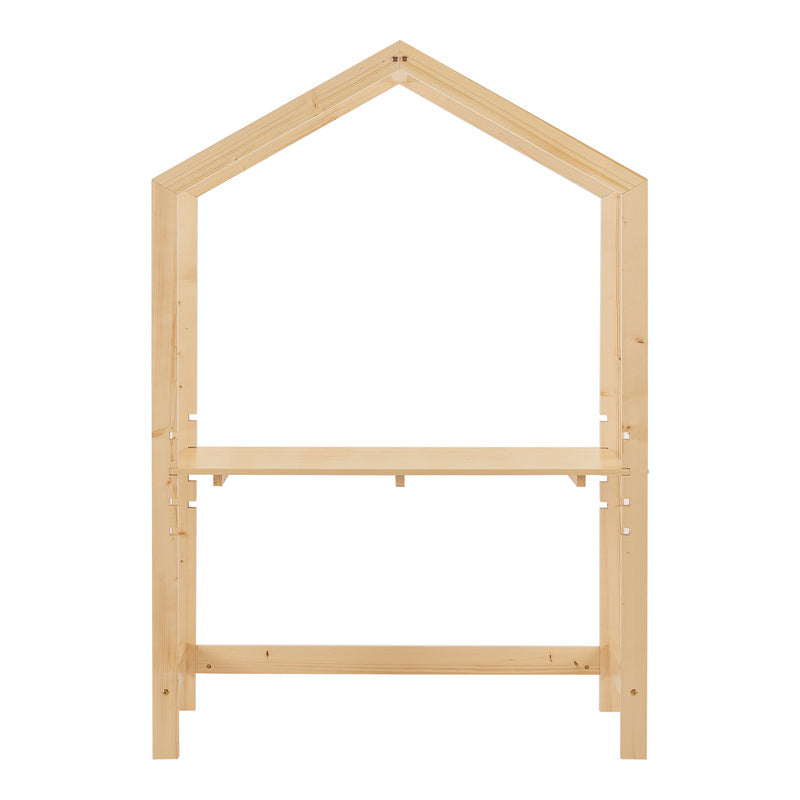 Kinderbureau – Kindertafel – Kinderwerktafel – Speeltafel – Knutseltafel – Verstelbaar in hoogte – Massief grenenhout – 110x50x160 cm – Natuurlijke kleur